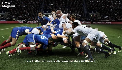 Rugby im BMW-Magazin